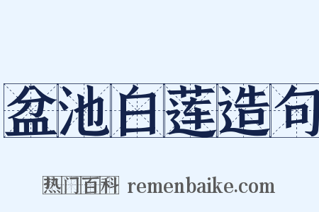 盆池白莲造句是什么意思的图片